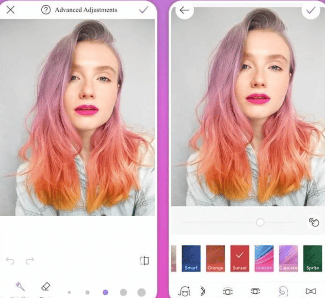 Welche App zum Ändern der Haarfarbe? schau, was das beste ist